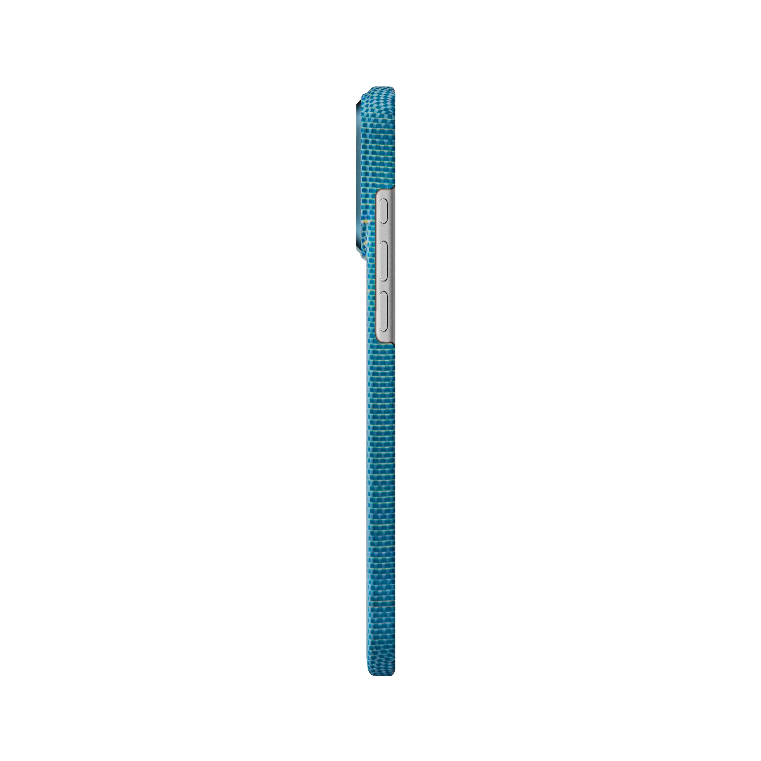 Pitaka Aramid Ultra-Slim Case With PitaTap for iPhone 17 Pro Max - Lucid Blue