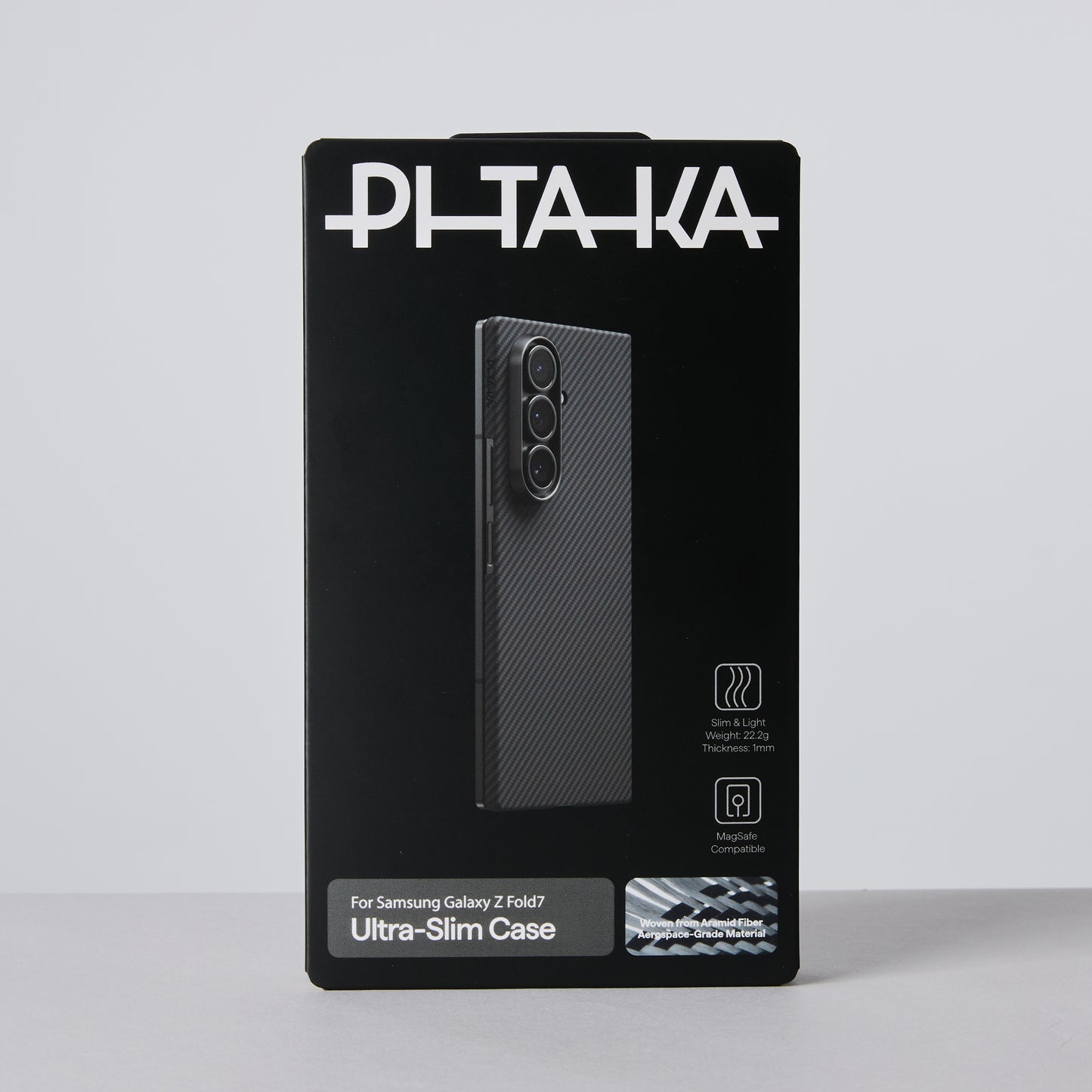 Pitaka Z Fold 7 Fusion Weaving Case With Ultra-Slim Touch - Black/Gray