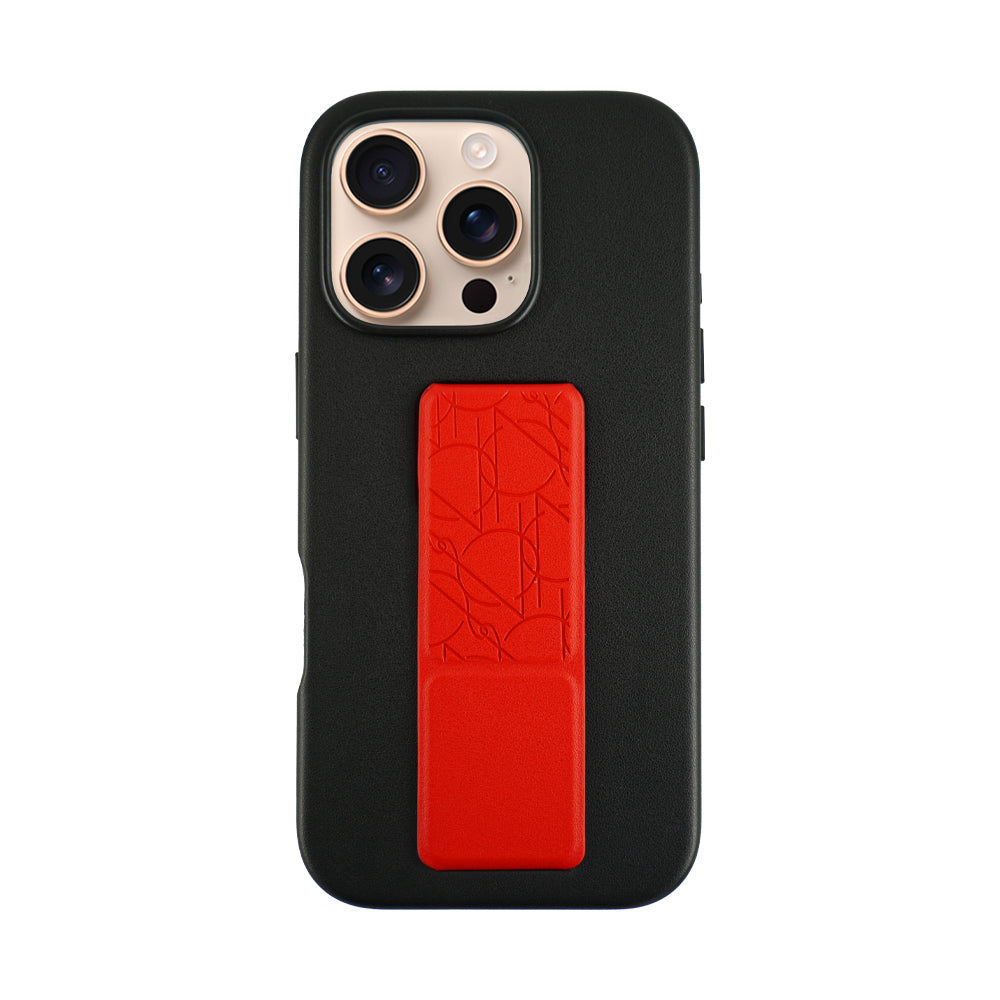 A-Case Tank Pro Vegan Leather Case For iPhone 16 Series - Red