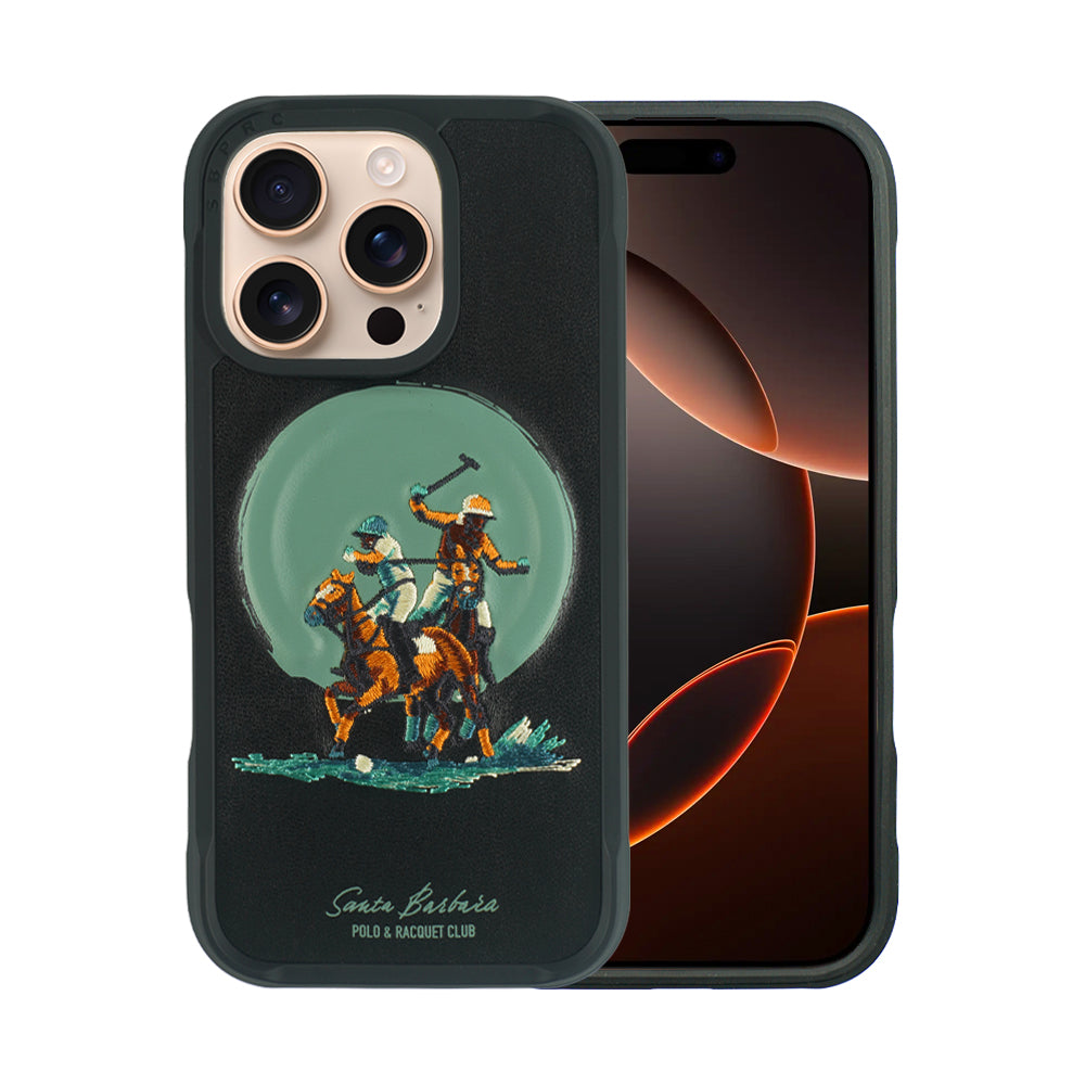 Polo Aubrey Series Shockproof For iPhone 16 Series - Black