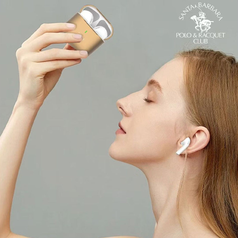 Santa Barbara Polo & Racquet Club Aldrich Noise Cancelling Wireless Earbuds - Gold