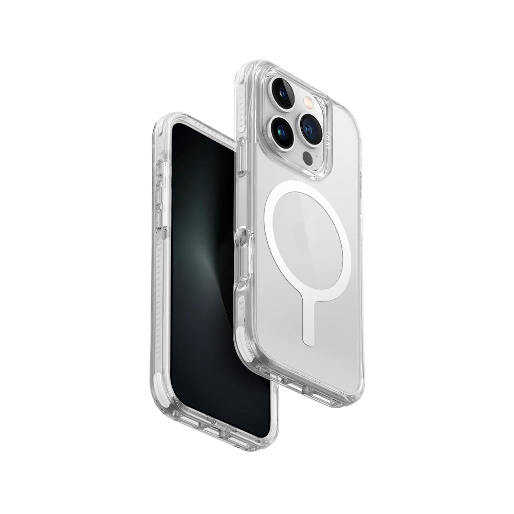 Uniq Combat Luminous Triple-Layered Protective Case for iPhone 16 Series-Clear