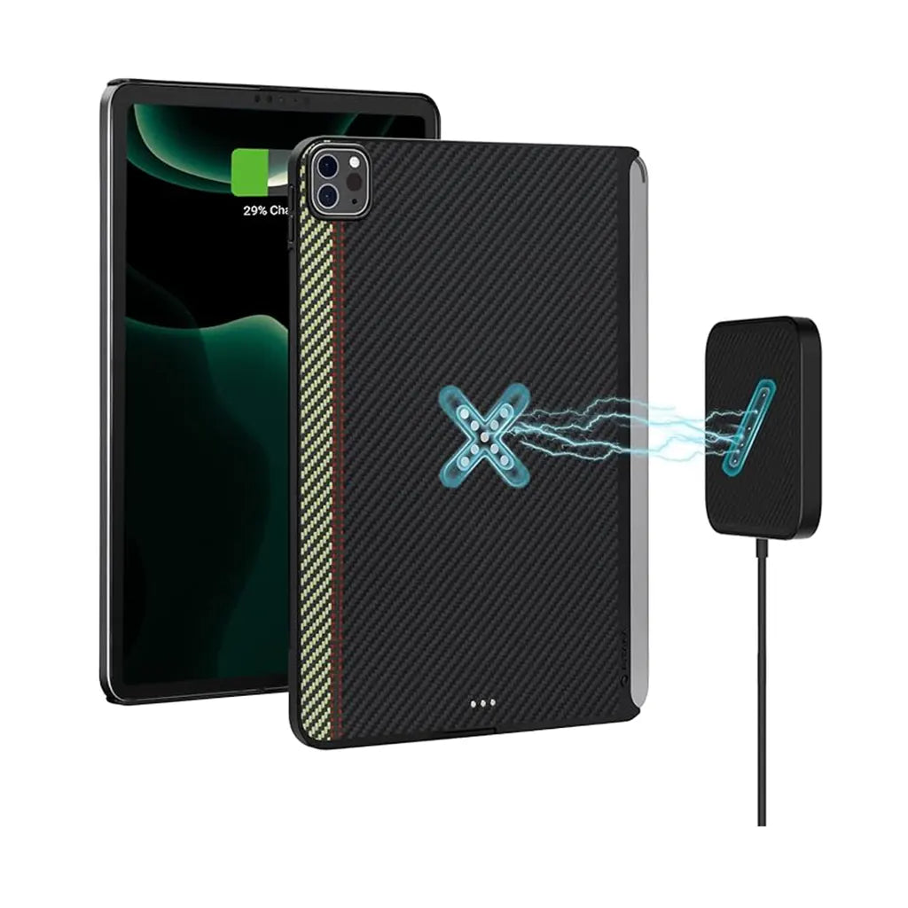 Aramid Fiber Magnetic Wireless-Like Charging Case for iPad Pro 12.9 , Support Apple Pencil 2 Charging