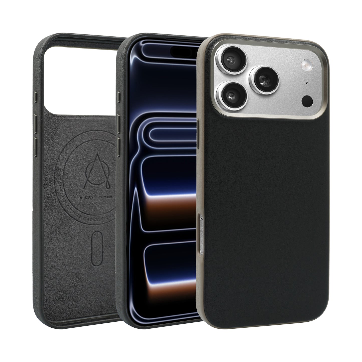 Kilyos Vegan Leather Case For iPhone 17 Series - Black