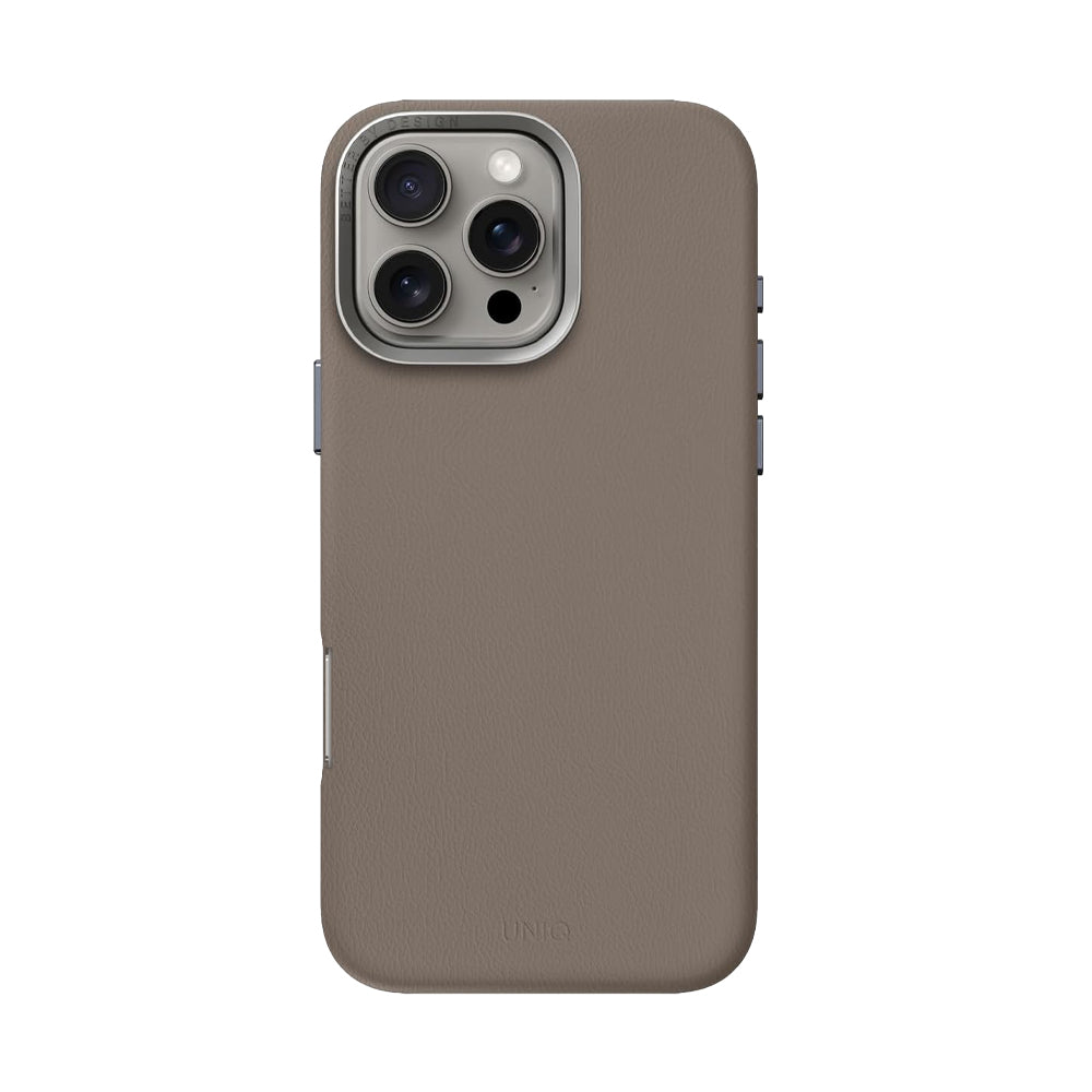 Uniq Lyden Vegan Leather Case For iPhone 16 Series - Dark Peach