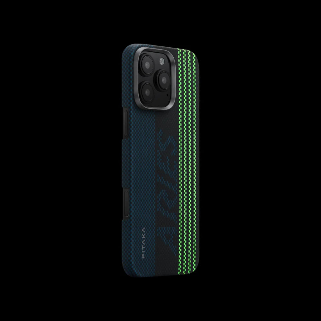 Aries Collaborative Luminous Case Tactile Woven Case for iPhone 16 Series - Credit card