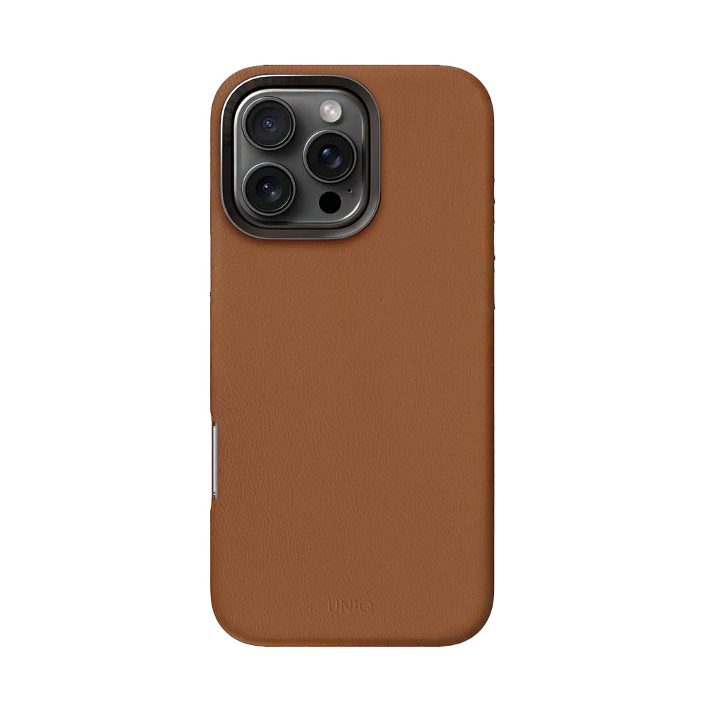 Uniq Lyden Vegan Leather Case For iPhone 16 Series - Dark Peach