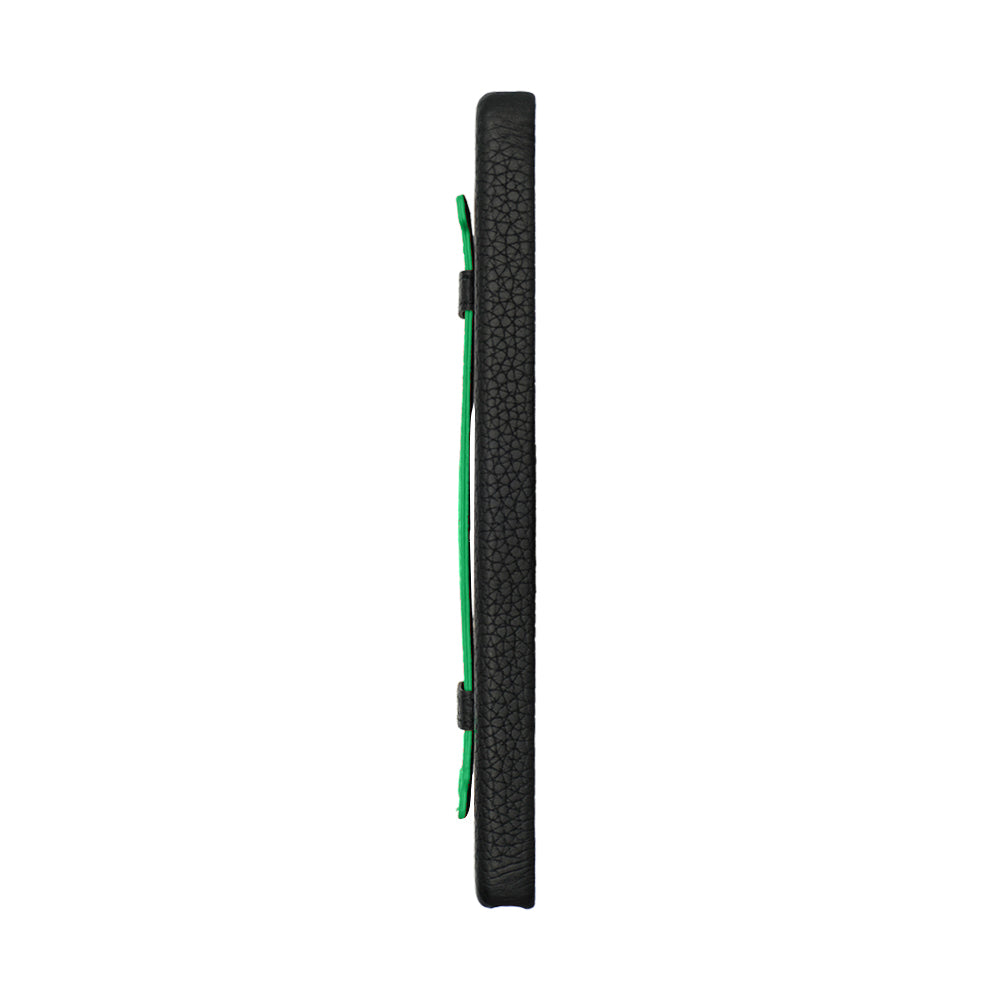 Amur Pro Leather Case For S25 Ultra - Black/Green