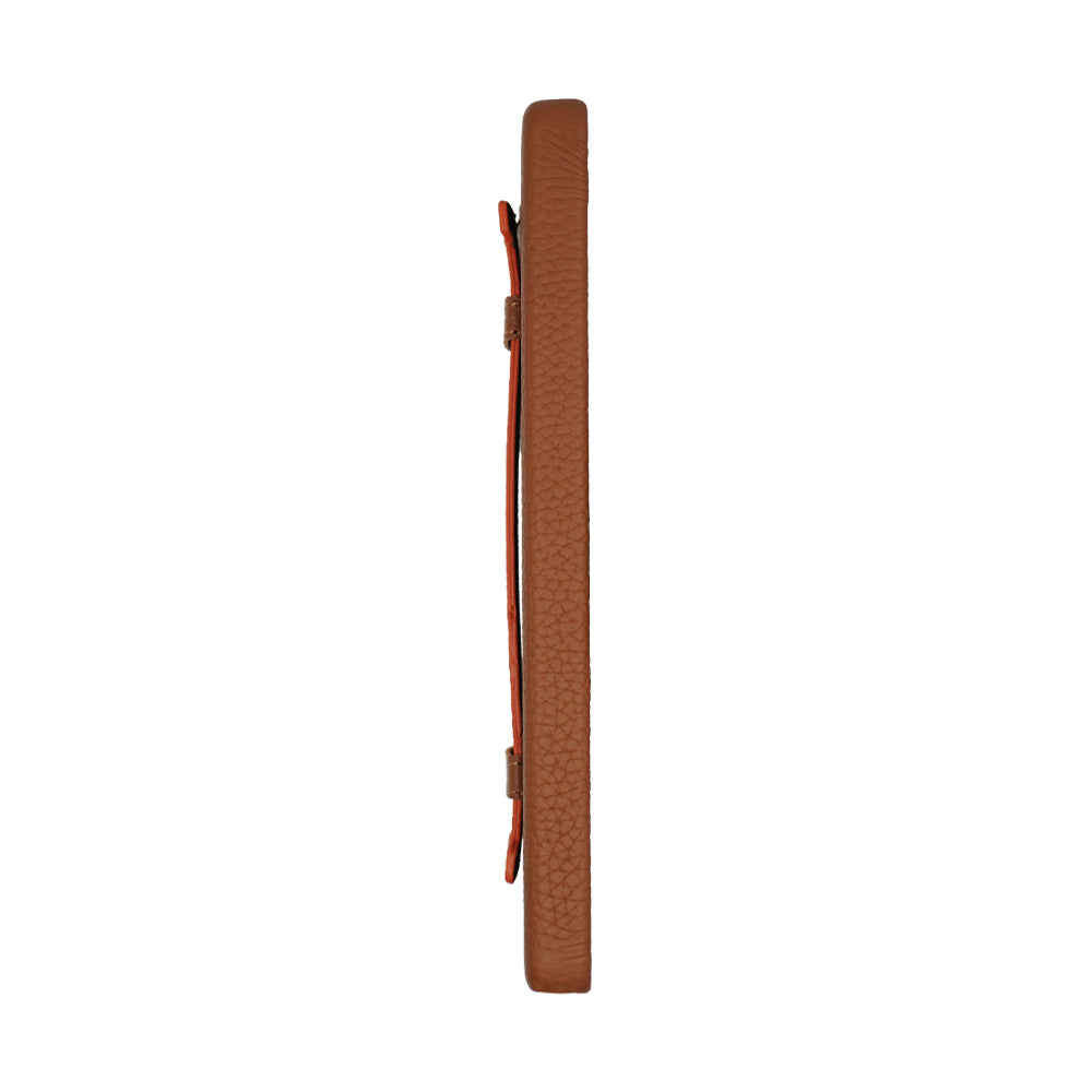 Amur Pro Leather Case For S25 Ultra - Brown/Orange