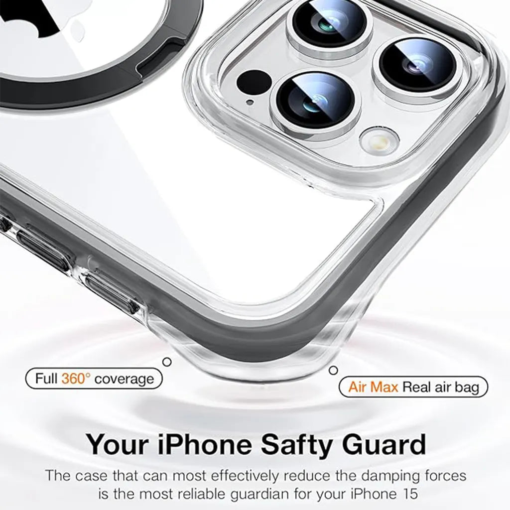 UPRO Ostand SS Air-Castle Magnetic Case For iPhone 15 Pro Max