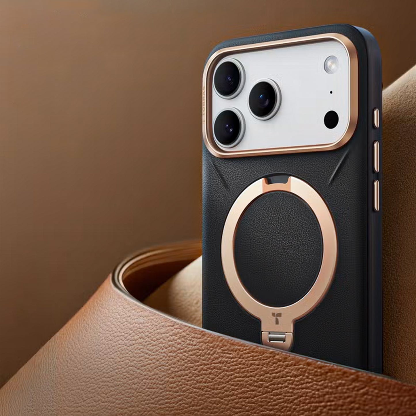 Torras Ostand Q3 VegSkin for iPhone 17 Series - Black