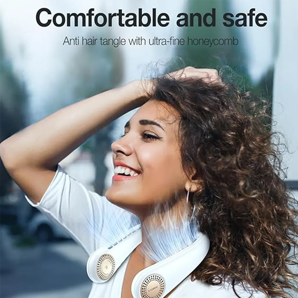 L3 Portable Neck Fan 360° Cooling Fan -White