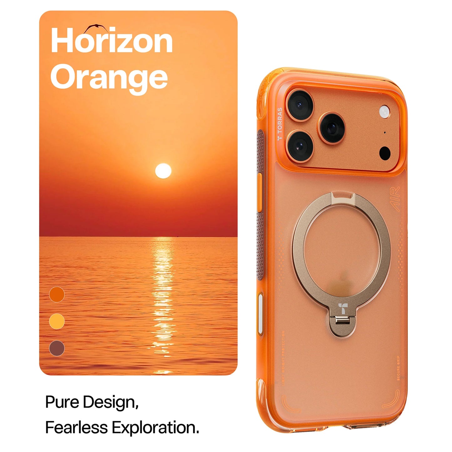 Torras Ostand Q3 Air for iPhone 17 Series - Orange