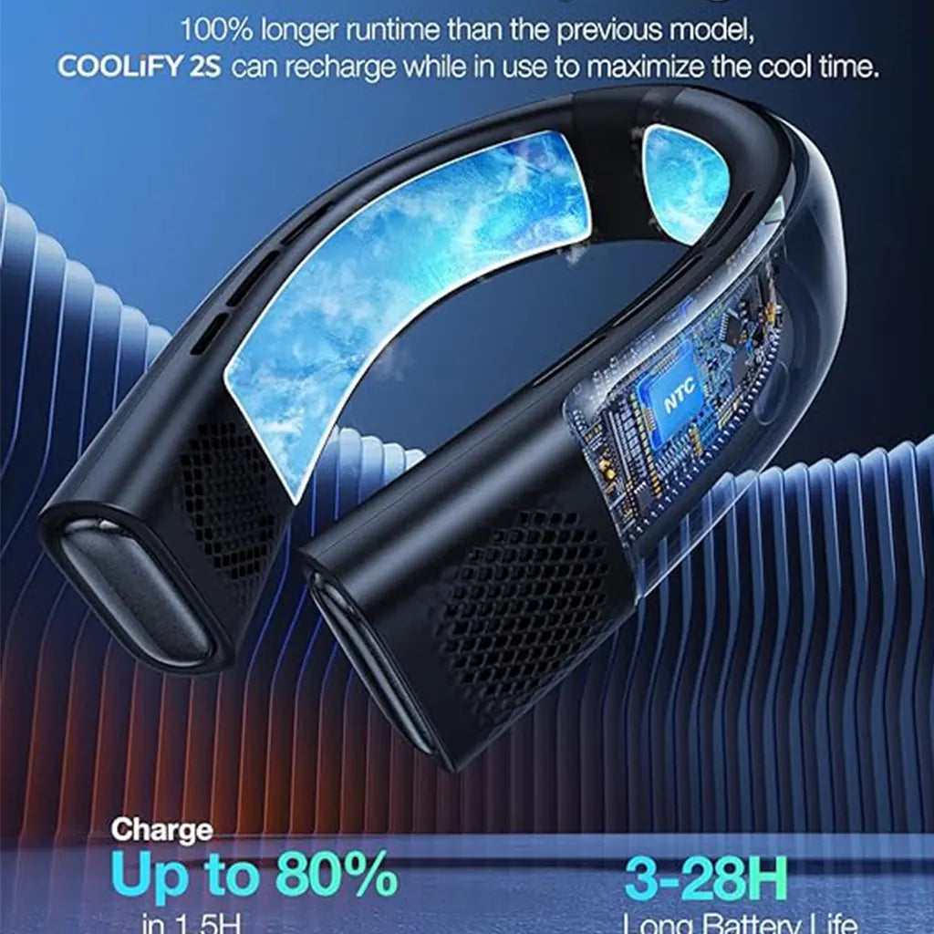 COOLIFY 2S Neck Air Conditioner -Black