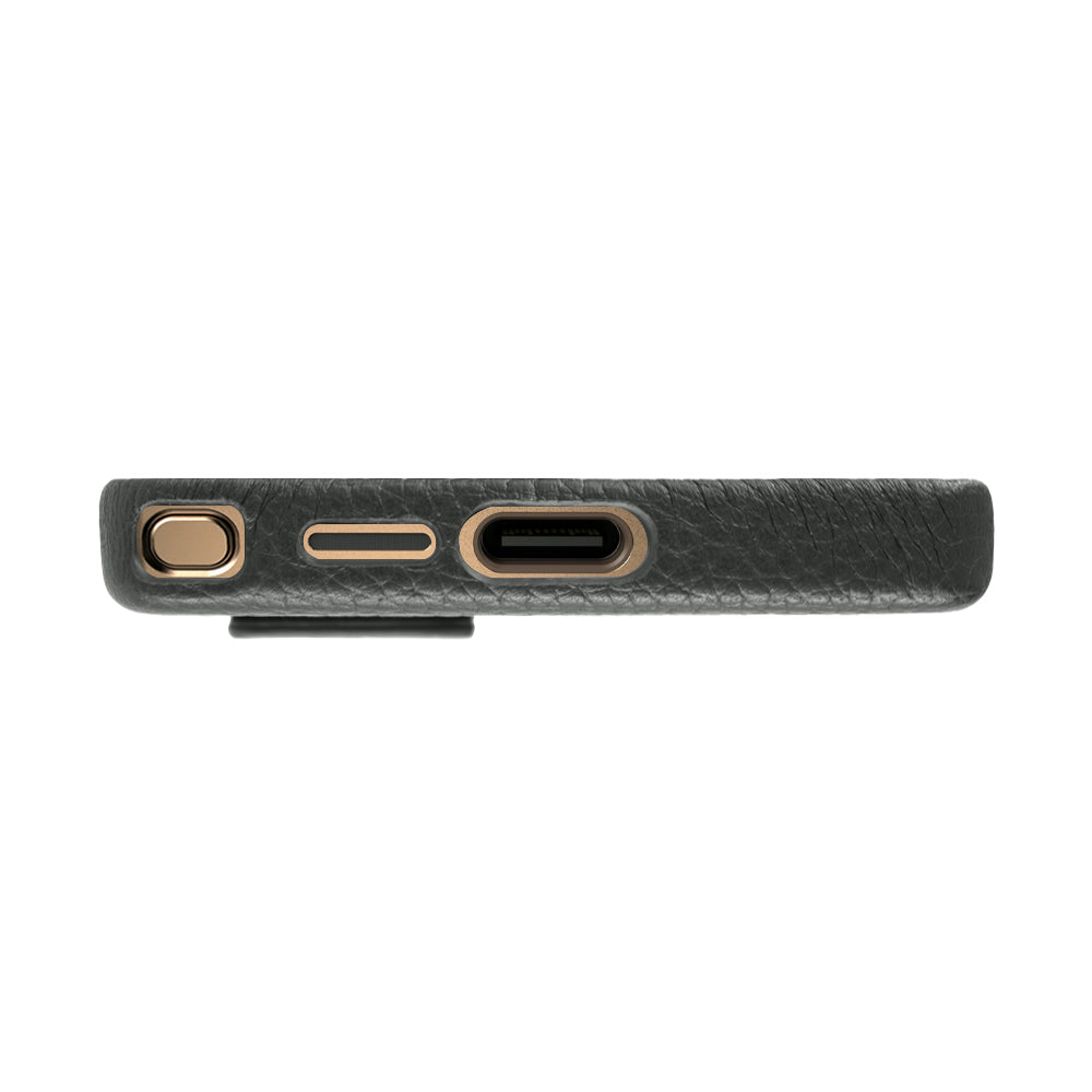 Amur Pro Leather Case For S25 Ultra - Black/BlackSnake