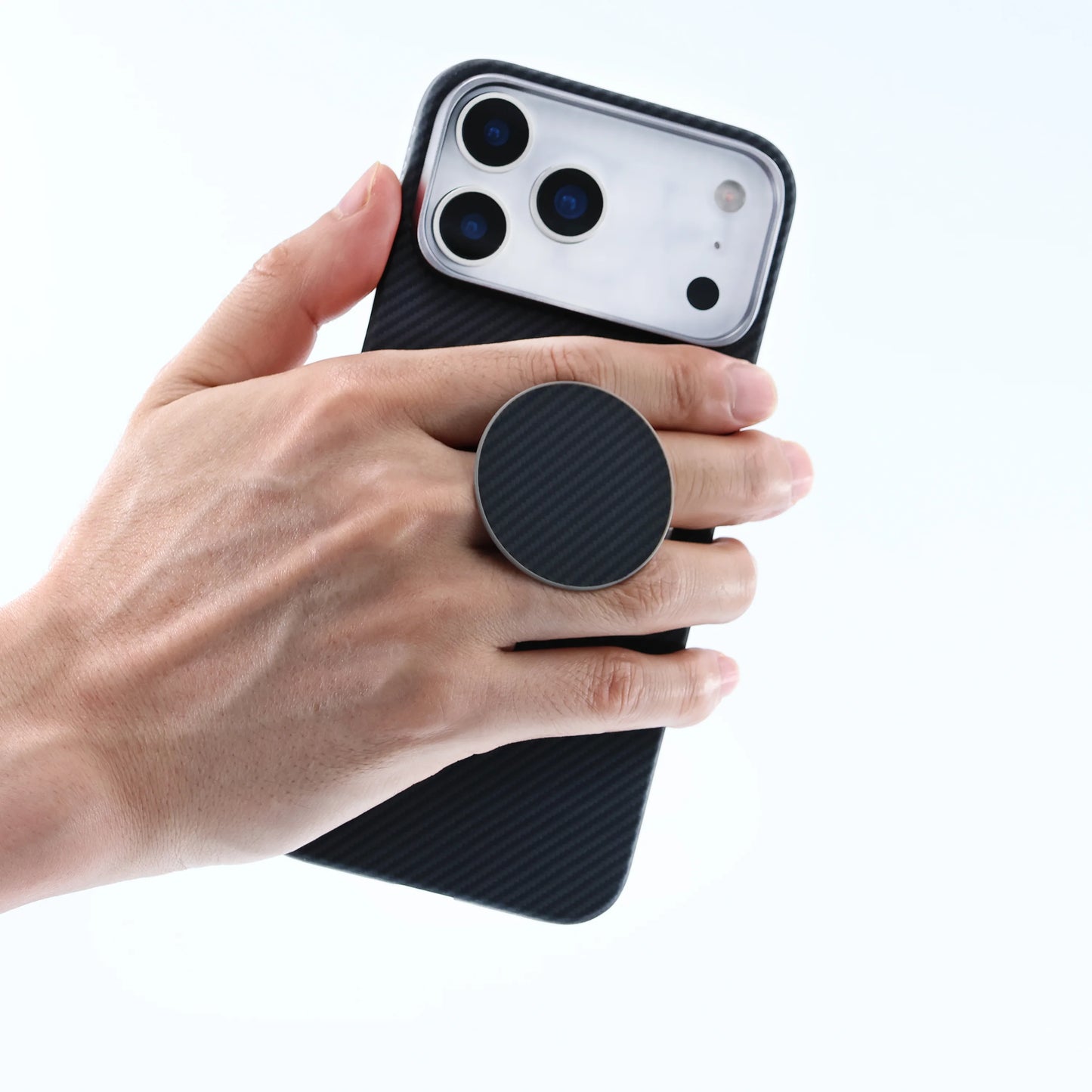 Kavar Aramid Fiber Phone Case With Grip 2 in 1 - Black