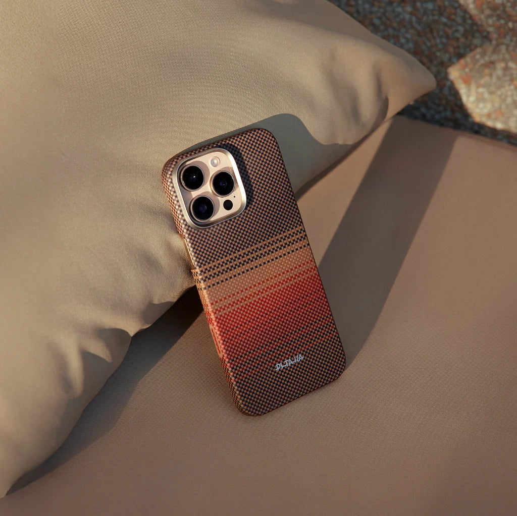 Pitaka Tactile Woven Case With PitaTap Camera Control for iPhone 16 Series - Sunset