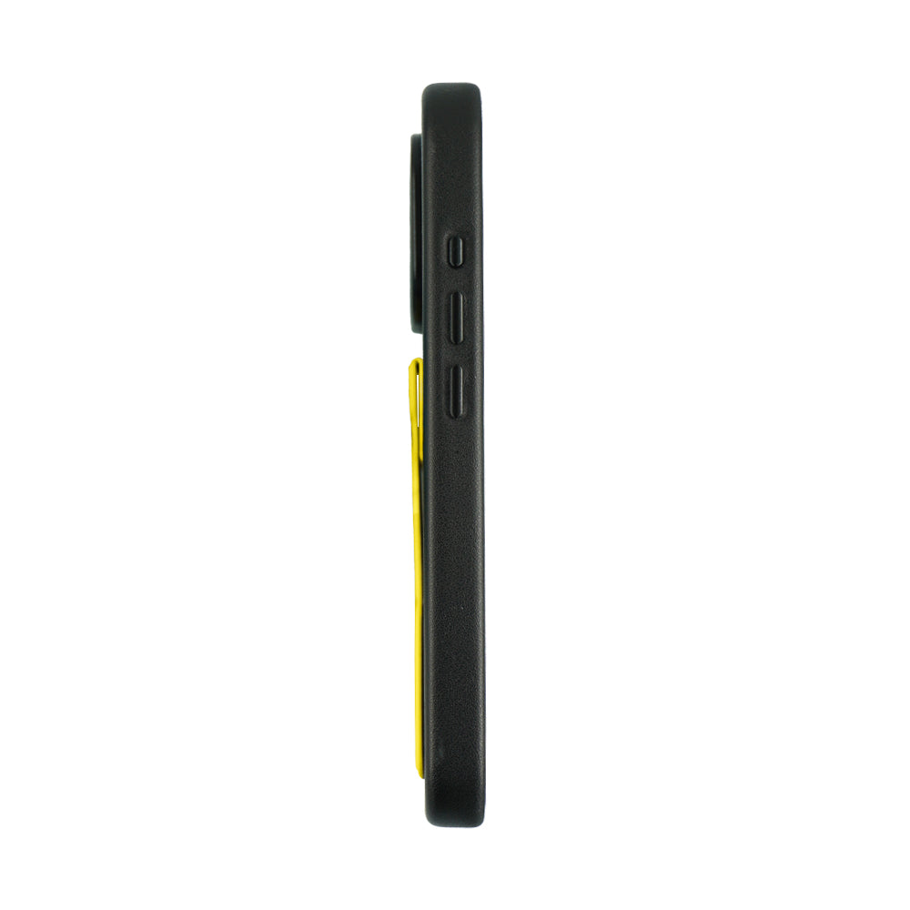 A-Case Tank Pro Vegan Leather Case For iPhone 16 Series - Yellow