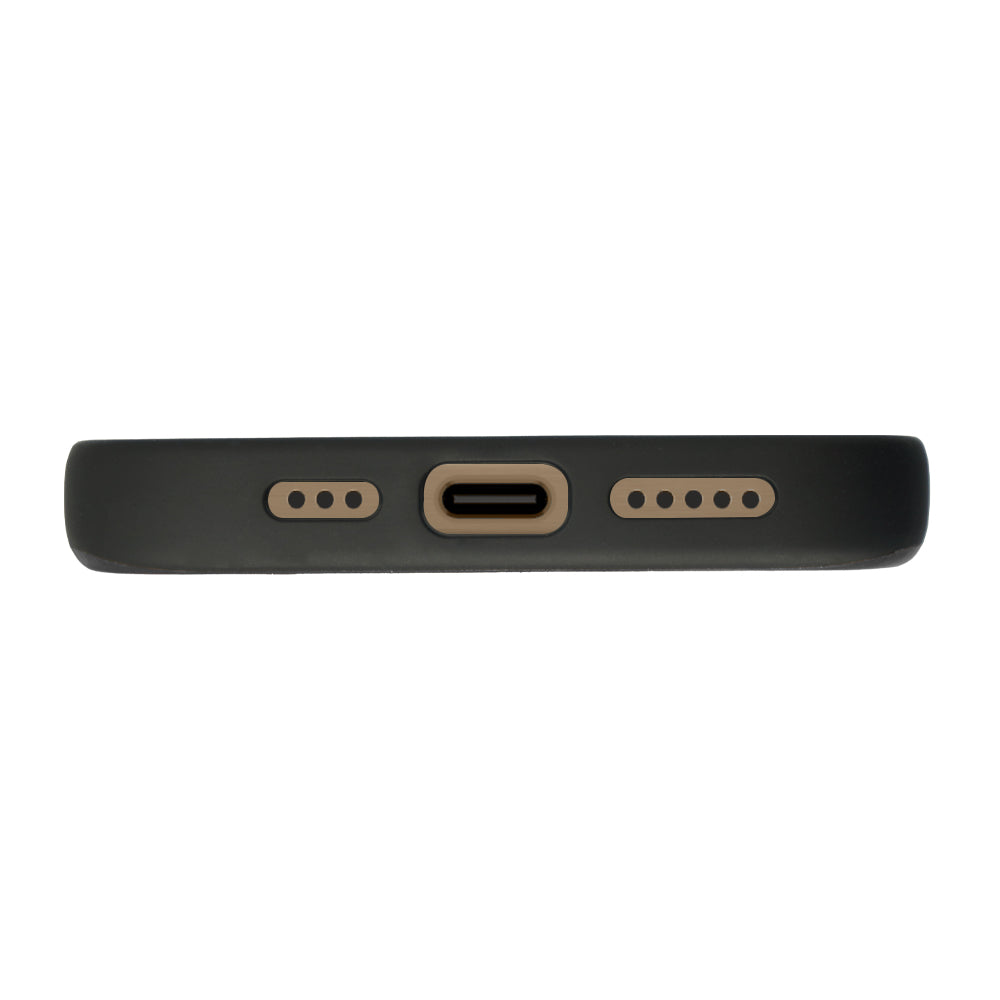 Elmas American Leather Case for iPhone 16 Series-Black