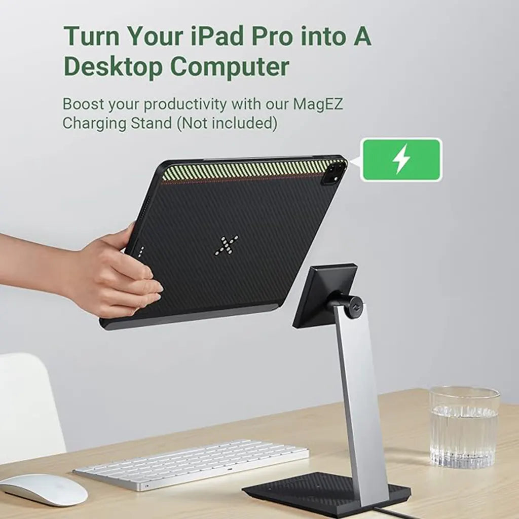 Aramid Fiber Magnetic Wireless-Like Charging Case for iPad Pro 12.9 , Support Apple Pencil 2 Charging