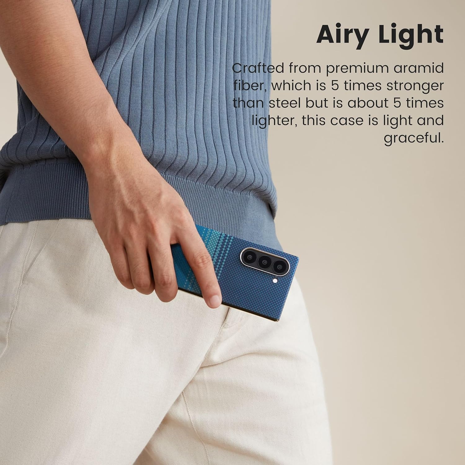 Pitaka Tactile Woven Case for Samsung Z Fold 6 - Moonrise