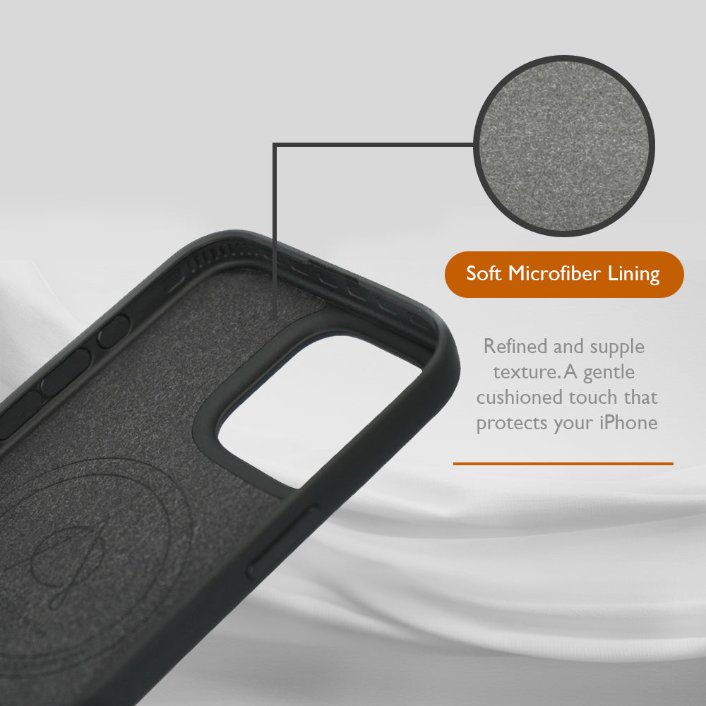 Elmas American Leather Case for iPhone 16 Series-Black