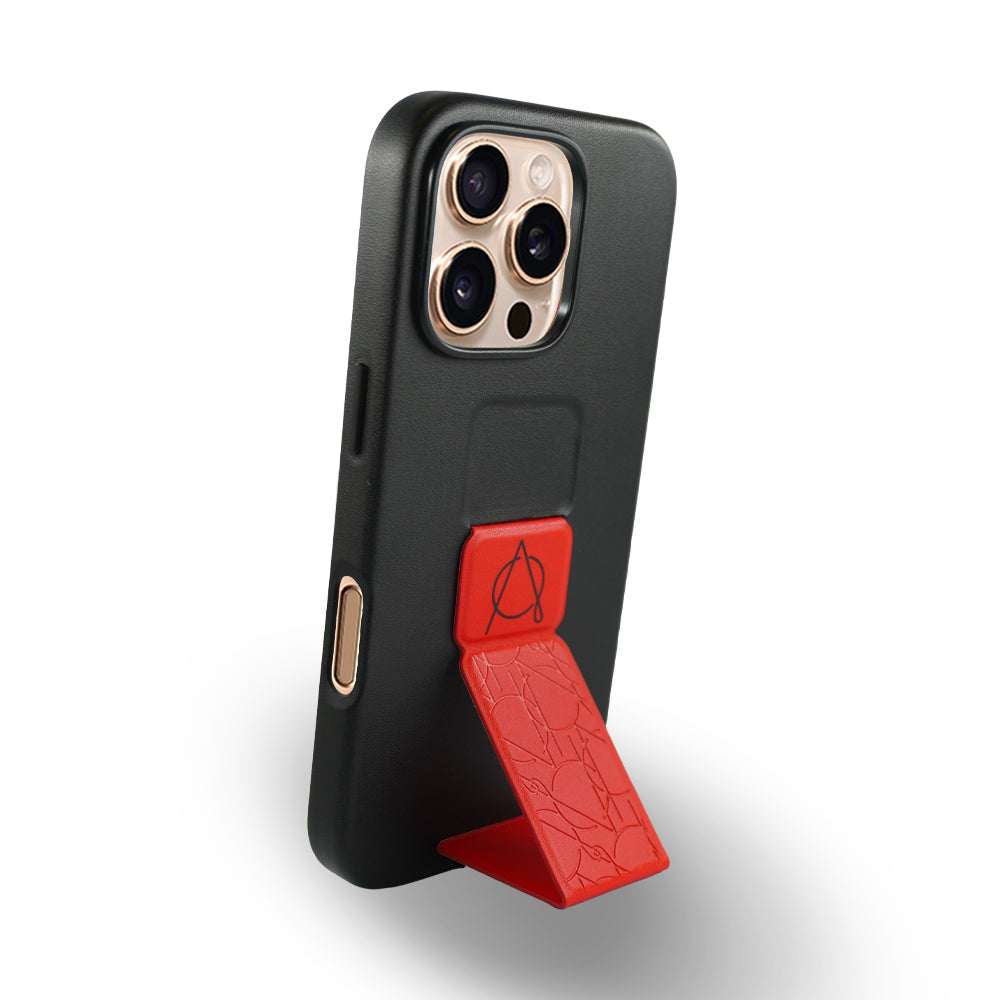 A-Case Tank Pro Vegan Leather Case For iPhone 16 Series - Red