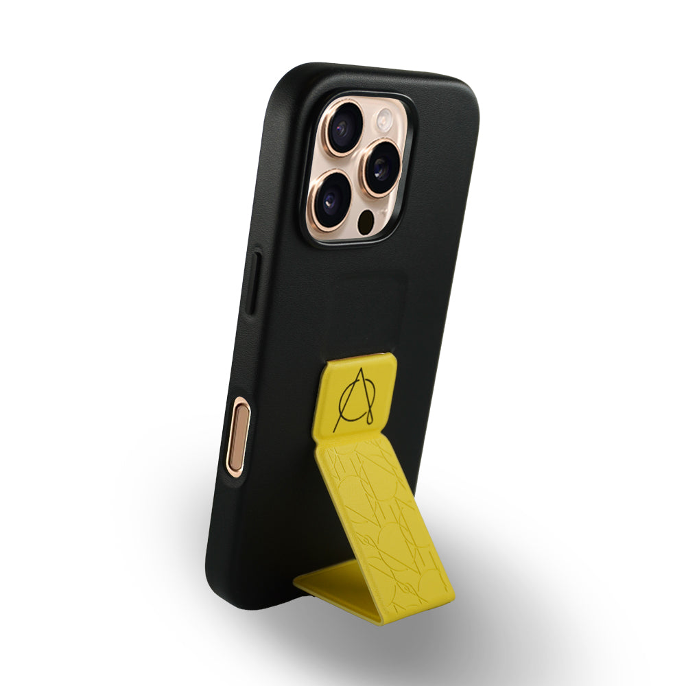 A-Case Tank Pro Vegan Leather Case For iPhone 16 Series - Yellow
