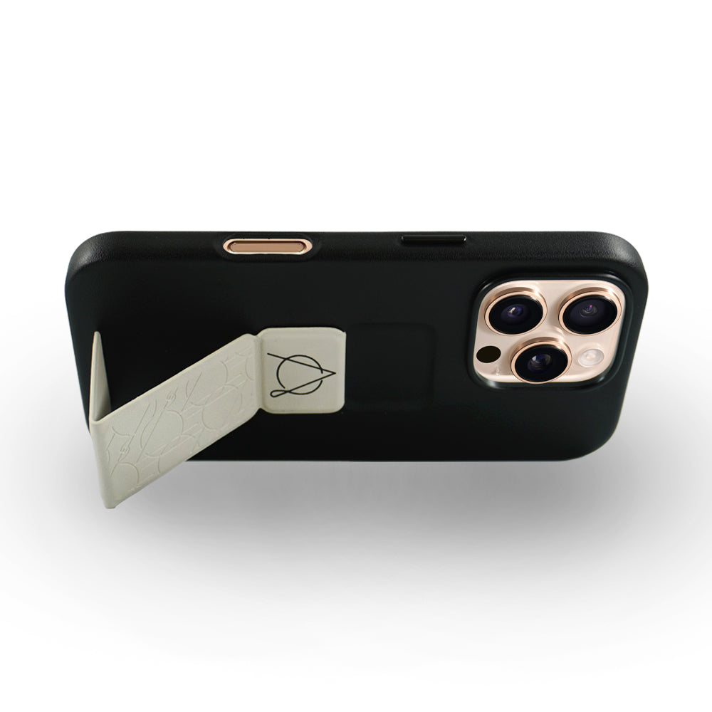 A-Case Tank Pro Vegan Leather Case For iPhone 16 Series - Gray