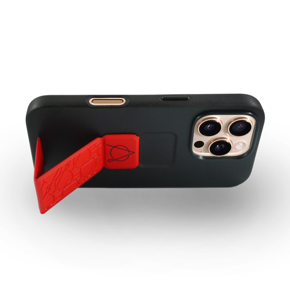 A-Case Tank Pro Vegan Leather Case For iPhone 16 Series - Red