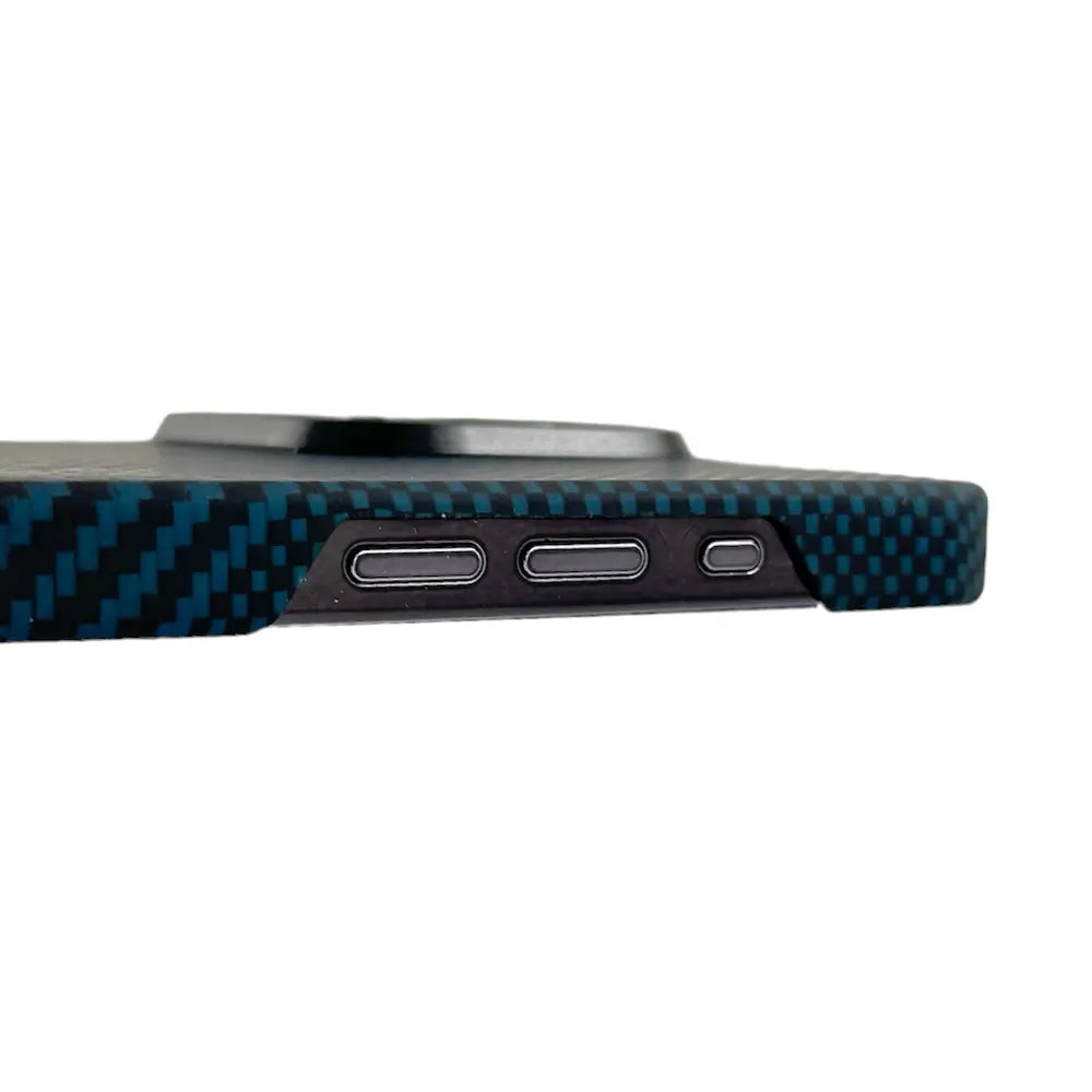 Zikzak Aramid Fiber Case For iPhone 15 Pro Max - Blue