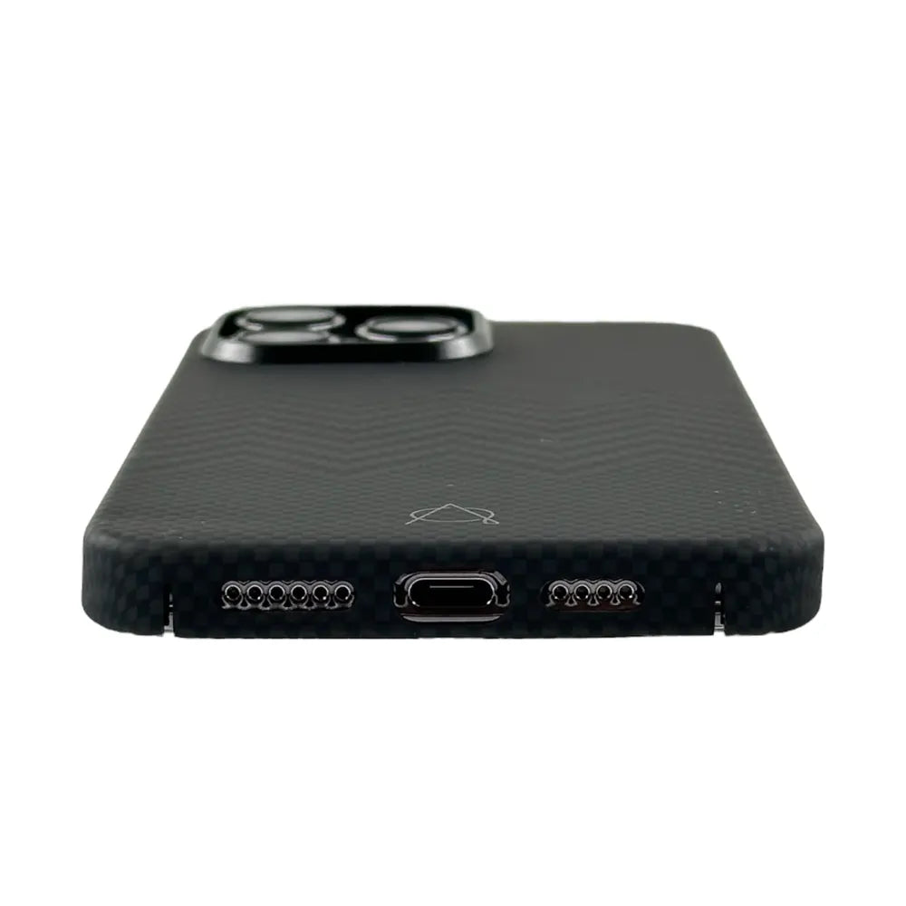 Zikzak Aramid Fiber Case For iPhone 15 Pro Max - Black