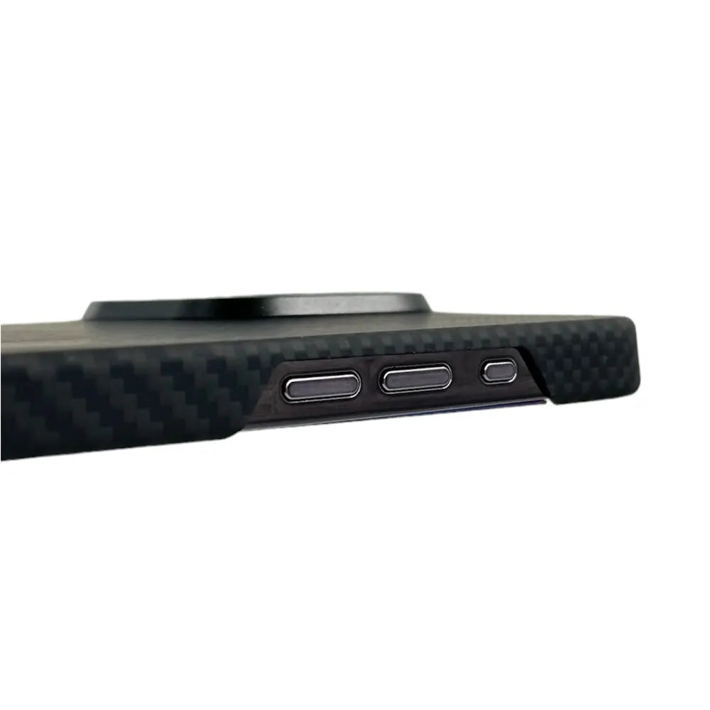 Zikzak Aramid Fiber Case For iPhone 15 Pro Max - Black