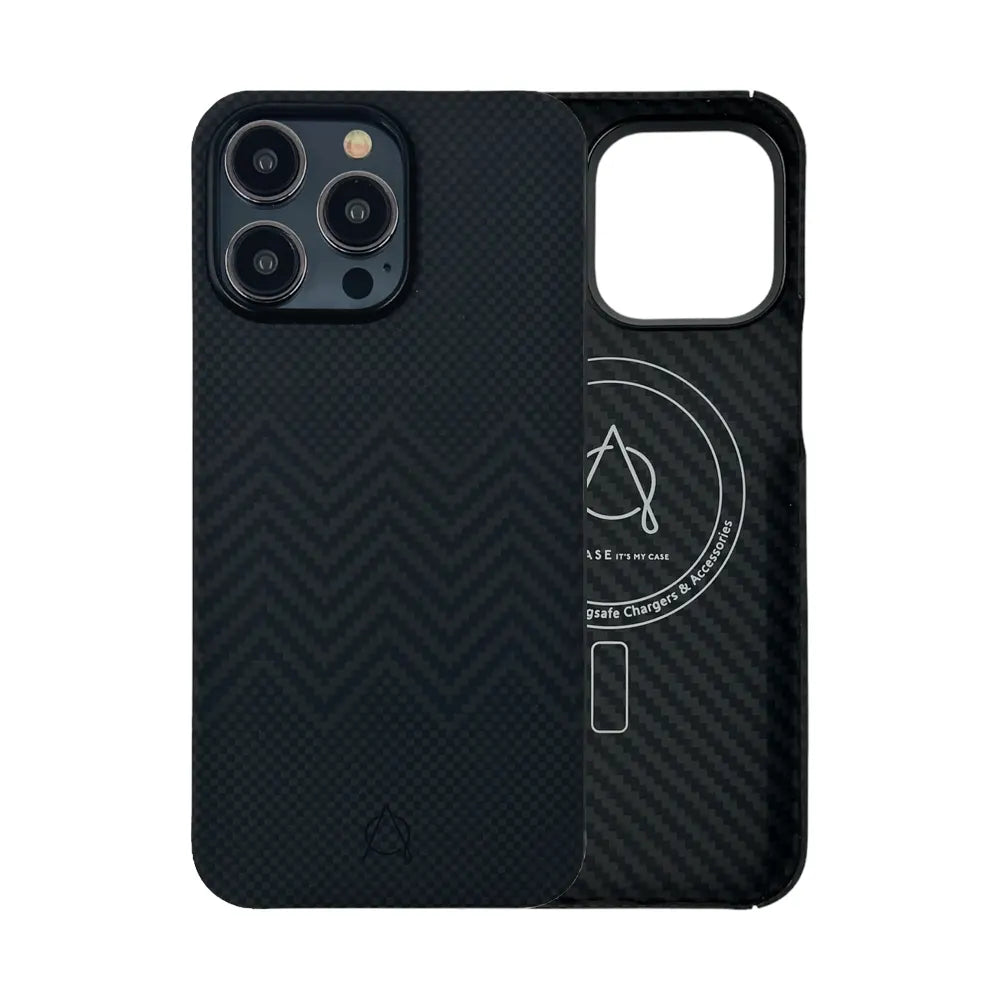 Zikzak Aramid Fiber Case For iPhone 15 Pro Max - Black