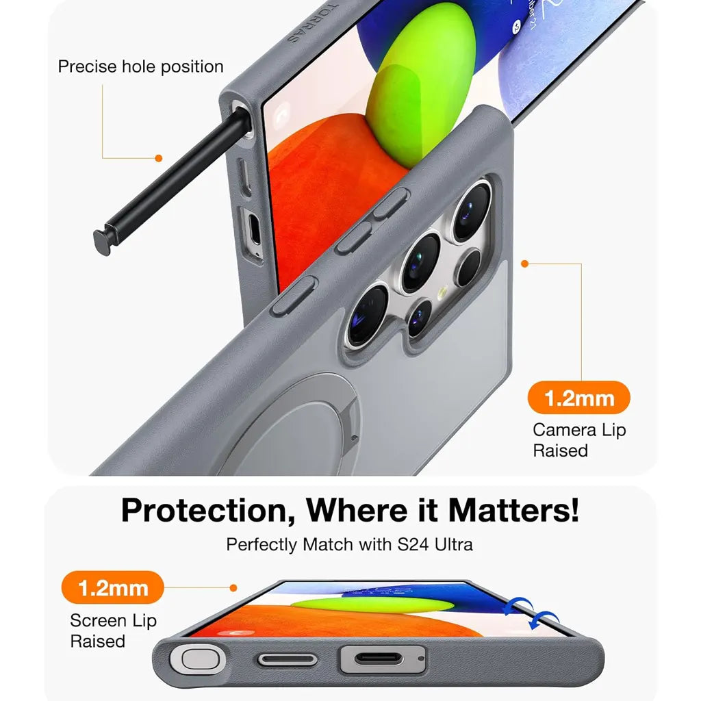 Magnetic Ostand Ring Case