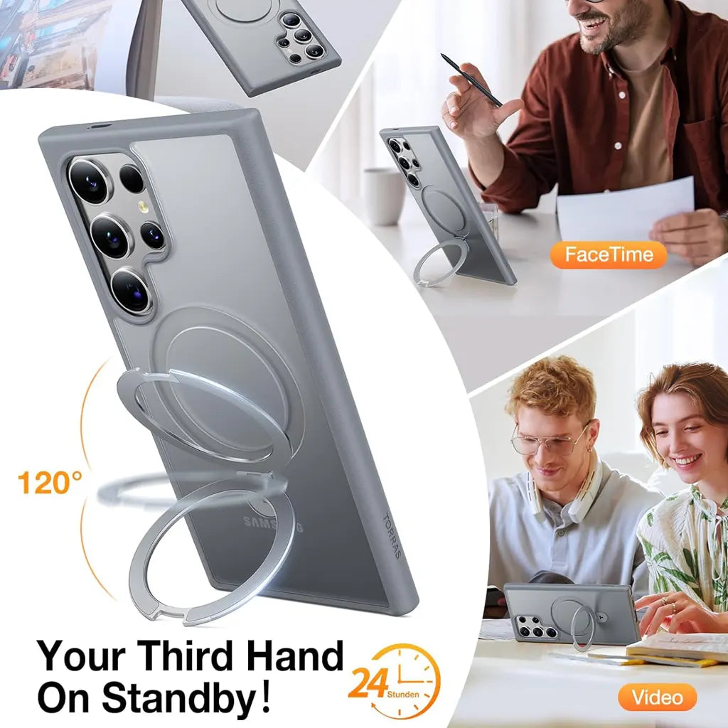 Magnetic Ostand Ring Case