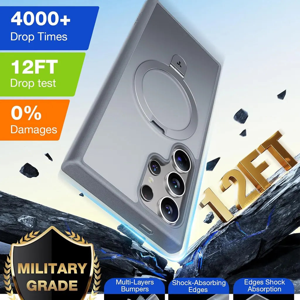 Magnetic Ostand Ring Case
