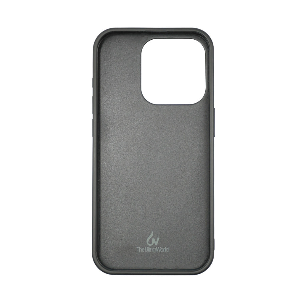 Crystal Studded Phone Case for iPhone 15 pro Max - Black