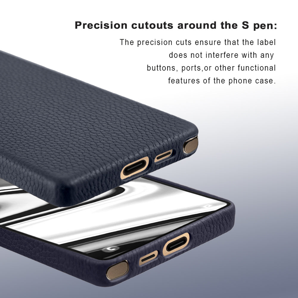 A-Case Amur Genuine Leather Case for Galaxy S25 Ultra - Blue