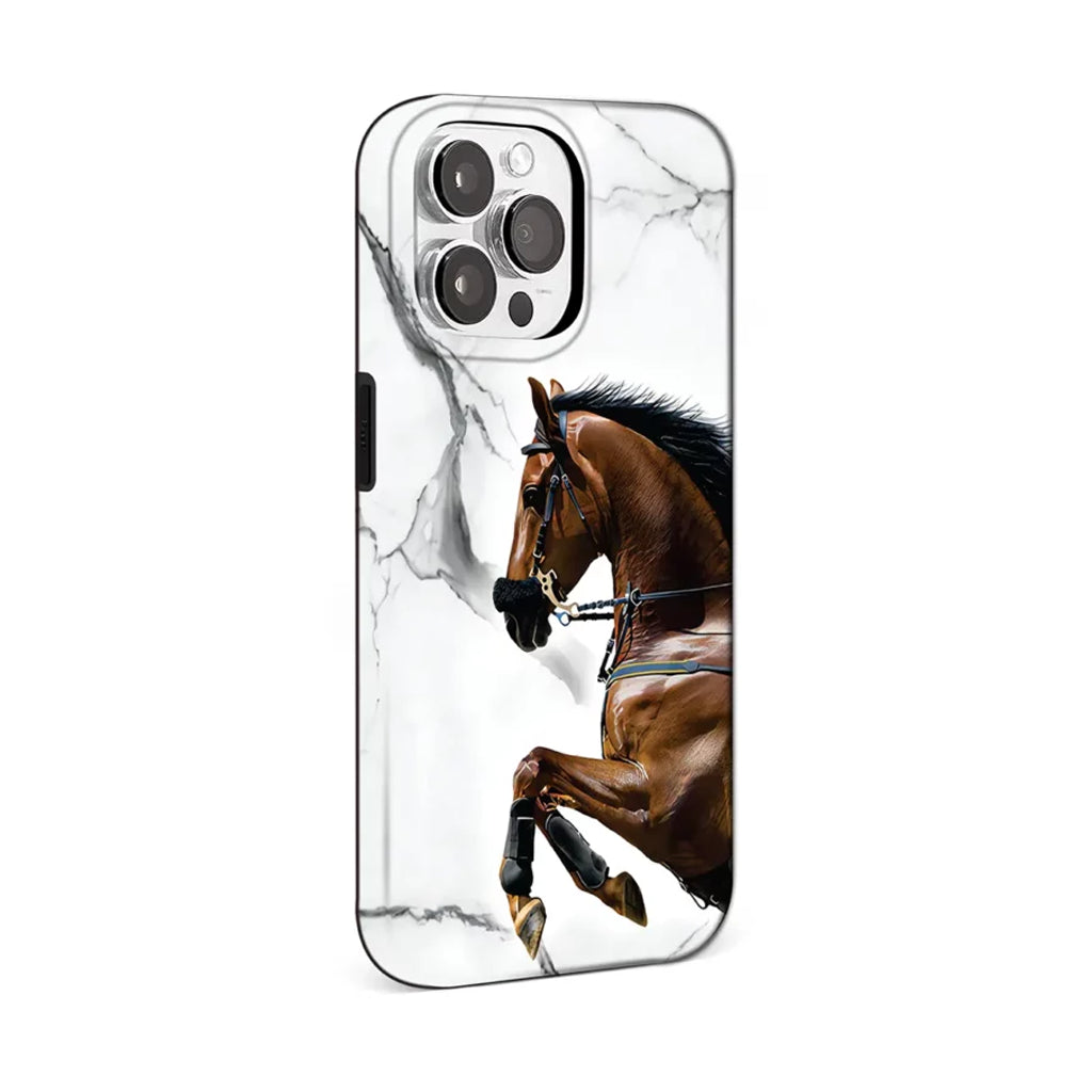 Le Prius Wild Series IMD Printed Case for iPhone 15 Series - Brown Horse