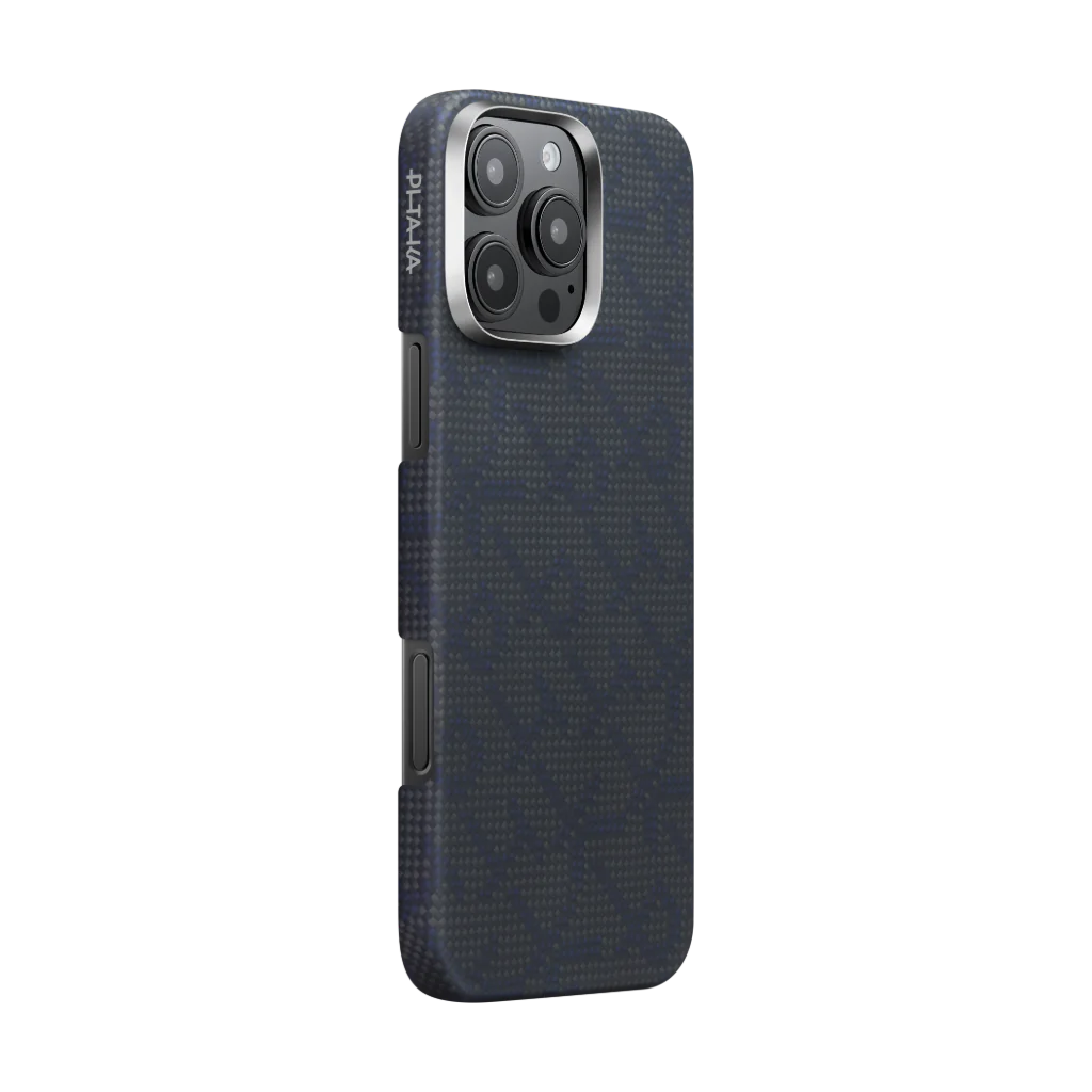 Pitaka Monogram Case for iPhone 16 Series - Black/Blue