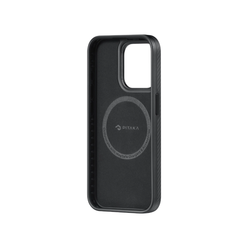 Pitaka Tactile Woven Case for iPhone 15 Series 1500D - Black/Gray