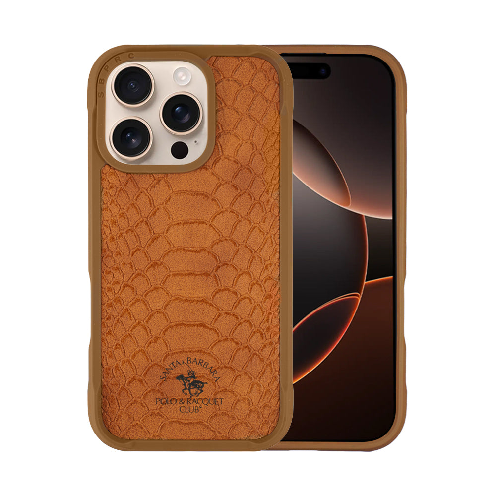 Santa Barbara Polo & Racquet Club Knight Series Case for iPhone 16 Series - Brown