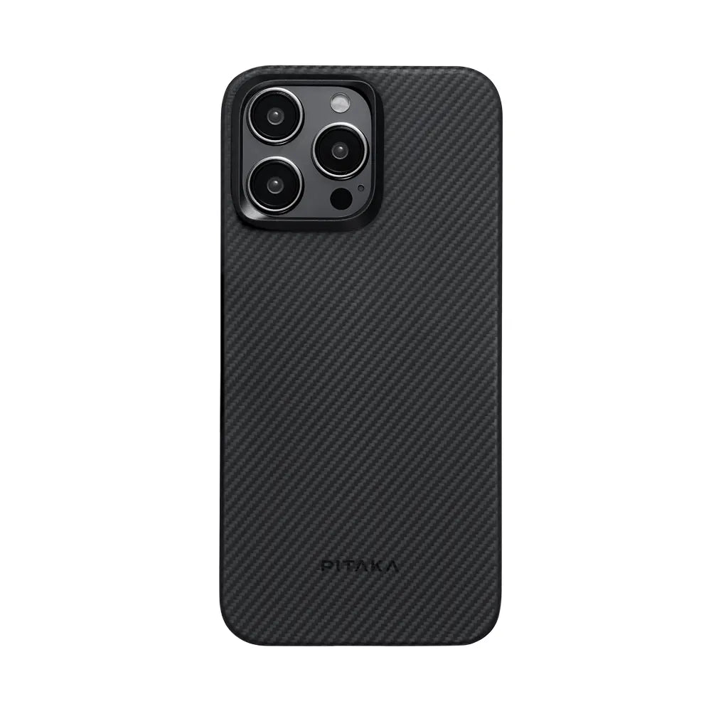 Pitaka Tactile Woven Case for iPhone 15 Series - Black/Gray