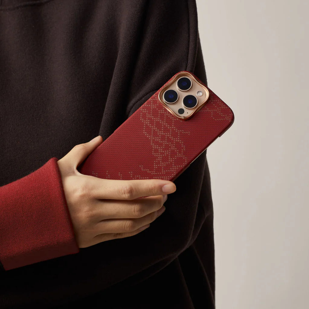 Pitaka Snake Ridge Case for iPhone 16 Series - Red