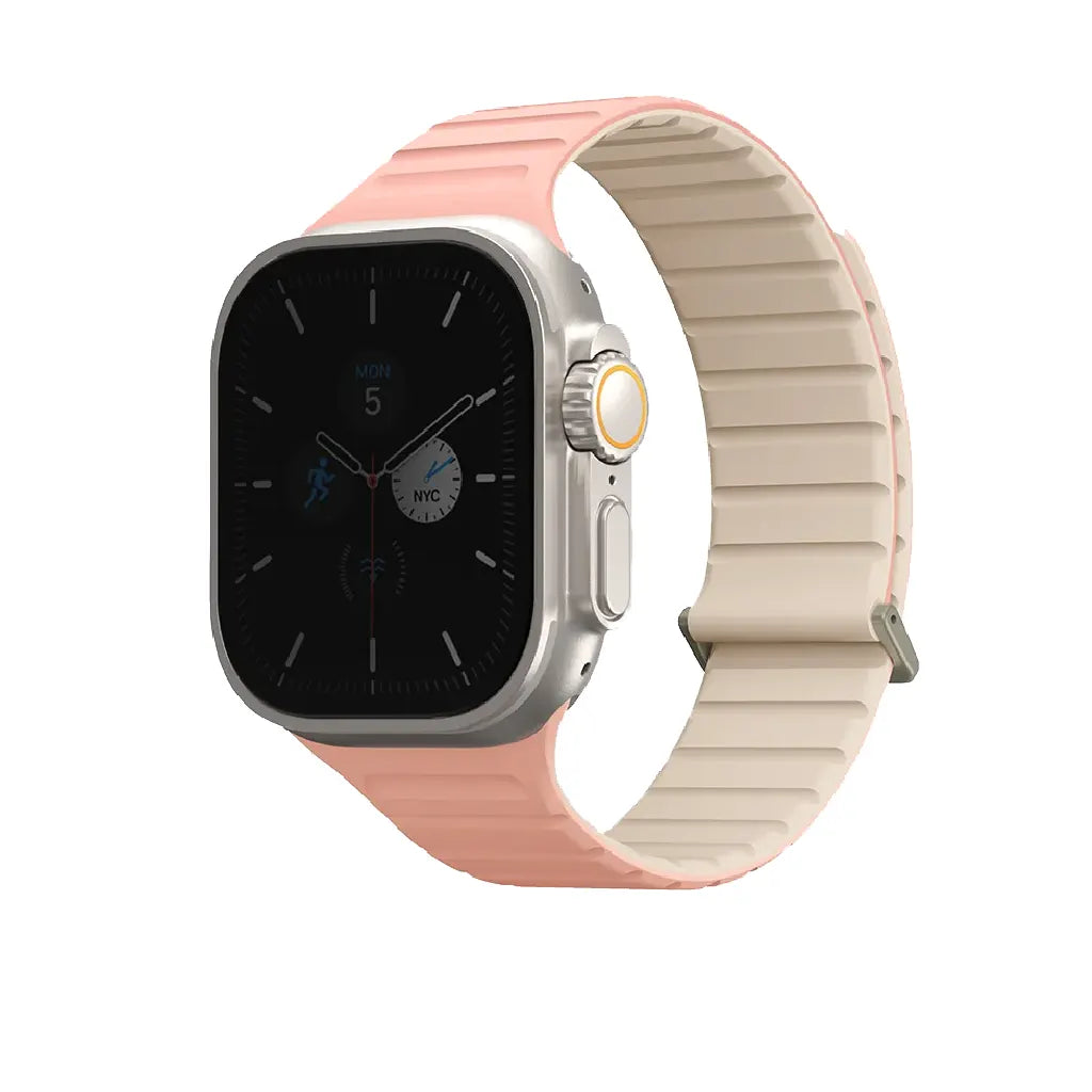 Uniq Revix Evo Reversible Magnetic Apple Watch Strap 49/45/44/42MM – Soft Mint / beige