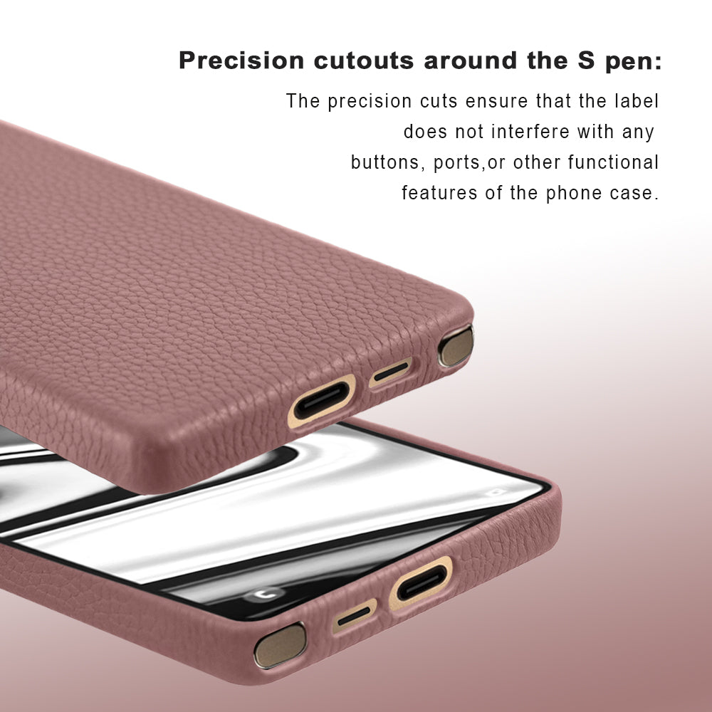 A-Case Amur Genuine Leather Case for Galaxy S25 Ultra - Pink