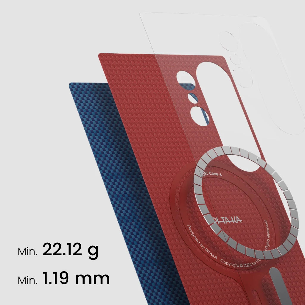 Tactile Woven Case for Samsung Galaxy S24 Ultra - Blue/Black