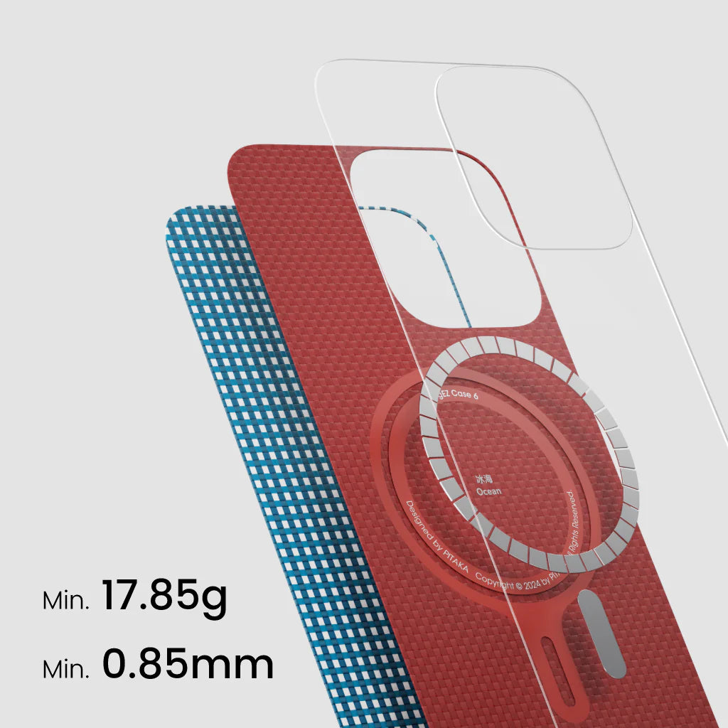 Pitaka Classic Ultra-Slim Case for iPhone 16 Series-Blue