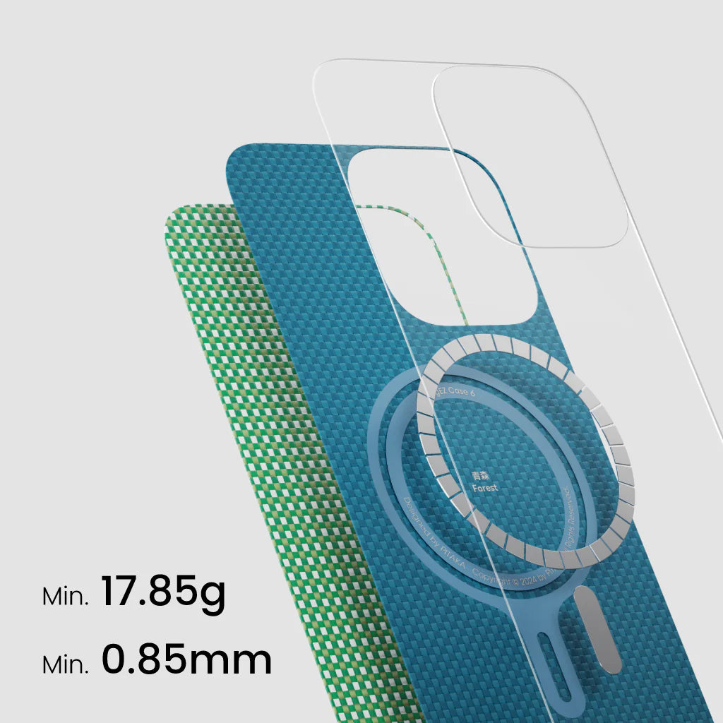 Pitaka Classic Ultra-Slim Case for iPhone 16 Series-Green
